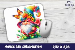 Hippie Gnome butterfly Sublimation Design, Mouse Pad png Product Image 1