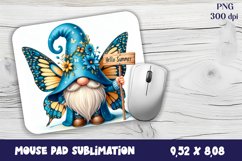 Hippie Gnome butterfly Sublimation Design, Mouse Pad png Product Image 1