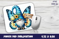 Hippie Gnome butterfly Sublimation Design, Mouse Pad png Product Image 1