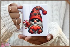 Valentine Gnome png, Valentine gnome rose bouquet and heart Product Image 2