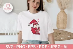Gnome SVG For Valentine T-Shirt