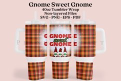 gnome sweet gnome christmas 40oz quencher tumbler sublimation full wrap high resolution transparant background
