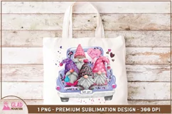 Gnome truck valentine sublimation, Valentines Day Gnome png Product Image 6