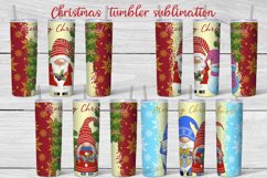 Christmas tumbler bundle sublimation, Christmas tumbler sublimation design wrap 20 Oz, gnome tumbler design PNG, tumbler bundle.