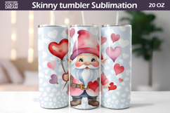 Cute Gnome Valentine Tumbler | Valentines Day Tumbler Wrap Product Image 1