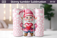 Cute Gnome Valentine Tumbler | Valentines Day Tumbler Wrap Product Image 1