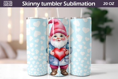 Cute Gnome Valentine Tumbler | Valentines Day Tumbler Wrap Product Image 1