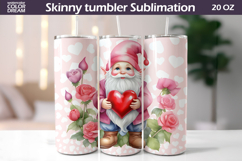 Cute Gnome Valentine Tumbler | Valentines Day Tumbler Wrap Product Image 1