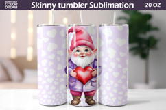 Cute Gnome Valentine Tumbler | Valentines Day Tumbler Wrap Product Image 1