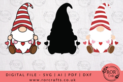 Valentine Gnome Clipart SVG Trio Product Image 1