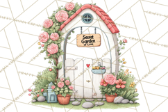 Garden Gnome Clipart PNG, Valentine Whimsical Clip Art Product Image 2