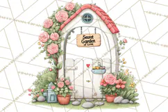 Garden Gnome Clipart PNG, Valentine Whimsical Clip Art Product Image 2