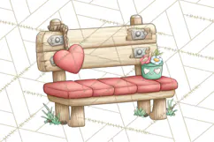 Garden Gnome Clipart PNG, Valentine Whimsical Clip Art Product Image 3