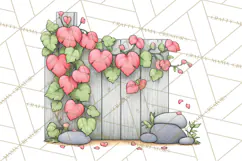 Garden Gnome Clipart PNG, Valentine Whimsical Clip Art Product Image 5