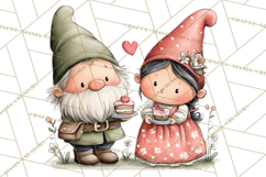 Garden Gnome Clipart PNG, Valentine Whimsical Clip Art Product Image 2