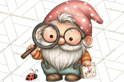 Garden Gnome Clipart PNG, Valentine Whimsical Clip Art Product Image 2
