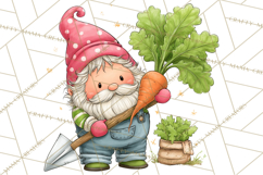 Garden Gnome Clipart PNG, Valentine Whimsical Clip Art Product Image 2