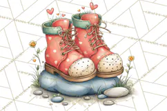 Garden Gnome Clipart PNG, Valentine Whimsical Clip Art Product Image 3