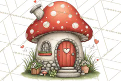 Garden Gnome Clipart PNG, Valentine Whimsical Clip Art Product Image 4