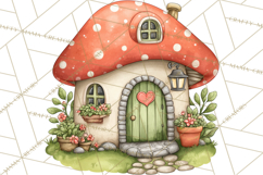 Garden Gnome Clipart PNG, Valentine Whimsical Clip Art Product Image 5