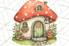 Garden Gnome Clipart PNG, Valentine Whimsical Clip Art Product Image 5
