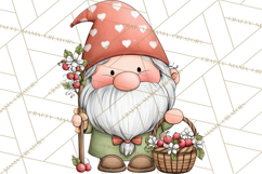Garden Gnome Clipart PNG, Valentine Whimsical Clip Art Product Image 5