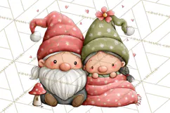 Garden Gnome Clipart PNG, Valentine Whimsical Clip Art Product Image 4