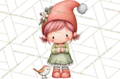 Garden Gnome Clipart PNG, Valentine Whimsical Clip Art Product Image 5