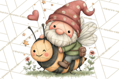 Garden Gnome Clipart PNG, Valentine Whimsical Clip Art Product Image 5