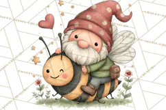 Garden Gnome Clipart PNG, Valentine Whimsical Clip Art Product Image 5