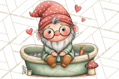 Garden Gnome Clipart PNG, Valentine Whimsical Clip Art Product Image 4