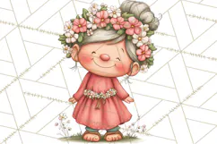 Garden Gnome Clipart PNG, Valentine Whimsical Clip Art Product Image 5