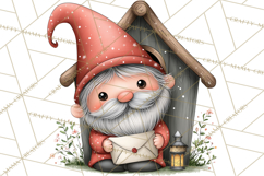 Garden Gnome Clipart PNG, Valentine Whimsical Clip Art Product Image 2