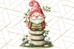 Garden Gnome Clipart PNG, Valentine Whimsical Clip Art Product Image 5