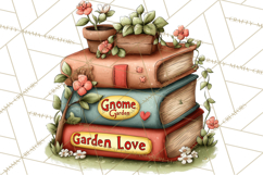Garden Gnome Clipart PNG, Valentine Whimsical Clip Art Product Image 2