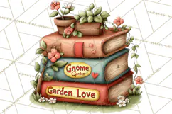 Garden Gnome Clipart PNG, Valentine Whimsical Clip Art Product Image 2