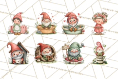 Garden Gnome Clipart PNG, Valentine Whimsical Clip Art Product Image 5