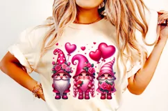 Valentines Day Gnomes PNG, Valentine's Day Sublimation, Love Product Image 1