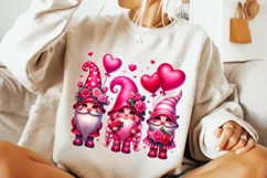 Valentines Day Gnomes PNG, Valentine's Day Sublimation, Love Product Image 2