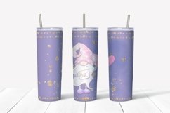 Gnome Valentines sublimation design Skinny tumbler wrap design 