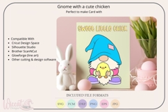 Easter Gnome with Chick svg, Cute Spring Gnome Cut File Product Image 4