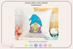 Easter Gnome with Chick svg, Cute Spring Gnome Cut File Product Image 5