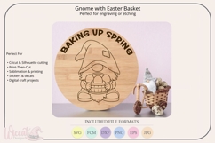 Easter Gnome with Basket SVG, Spring Cut File Product Image 3