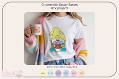 Easter Gnome with Basket SVG, Spring Cut File Product Image 1