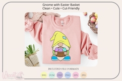 Easter Gnome with Basket SVG, Spring Cut File Product Image 6