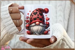 Valentine Gnome png with roses, Valentine gnome rose bouquet Product Image 2