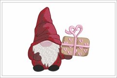 Gnome With Gift embroidery design Product Image 1