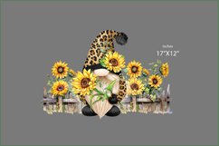 Sunflower Gnome|Leopard gnome PNG clipart|gnome sublimation Product Image 2