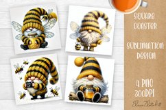 Gnome with sunflowers, Spring Gnome. Cute Gnome Square Coast Product Image 1