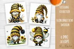 Gnome with sunflowers, Spring Gnome. Cute Gnome Square Coast Product Image 1